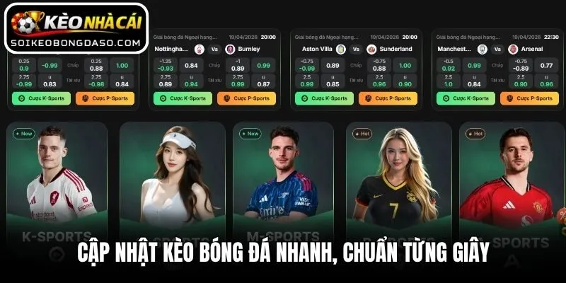 Kèo Bóng Đá 2 Cập nhật kèo bóng đá nhanh, chuẩn từng giây